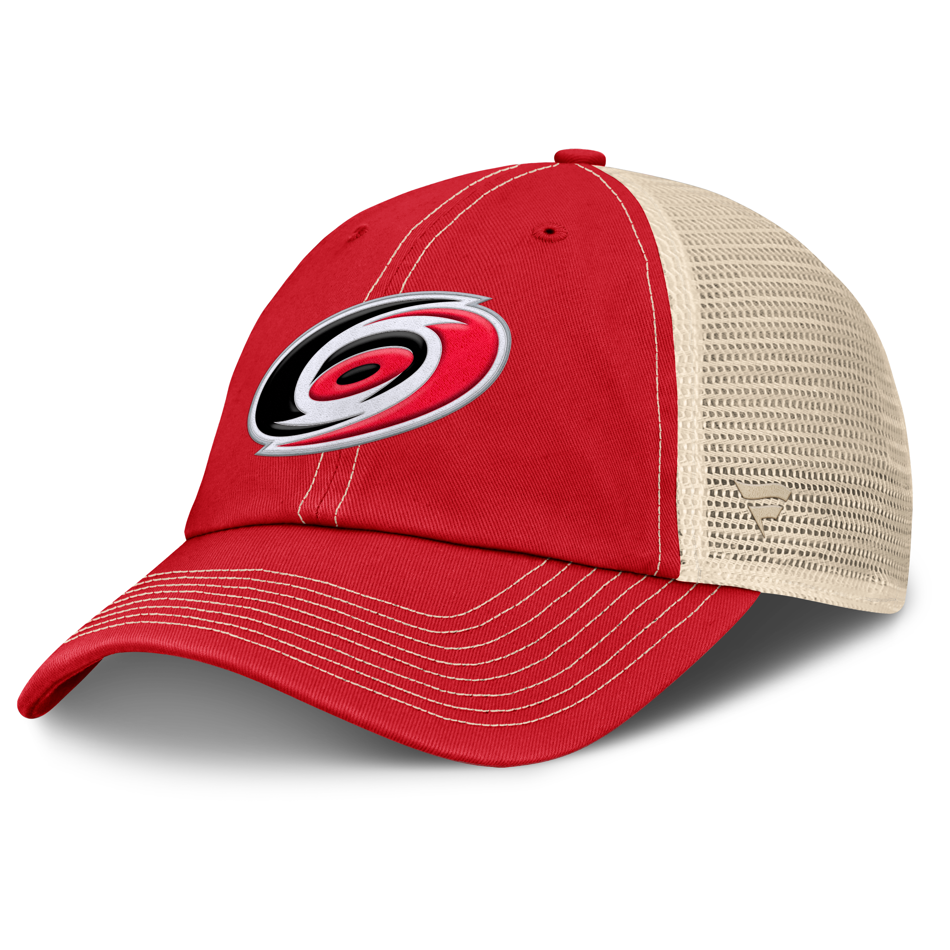 Men's Fanatics Red/Natural Carolina Hurricanes Rival Trucker Adjustable Hat