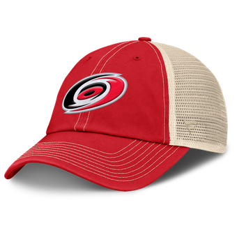Men's Fanatics Red/Natural Carolina Hurricanes Rival Trucker Adjustable Hat