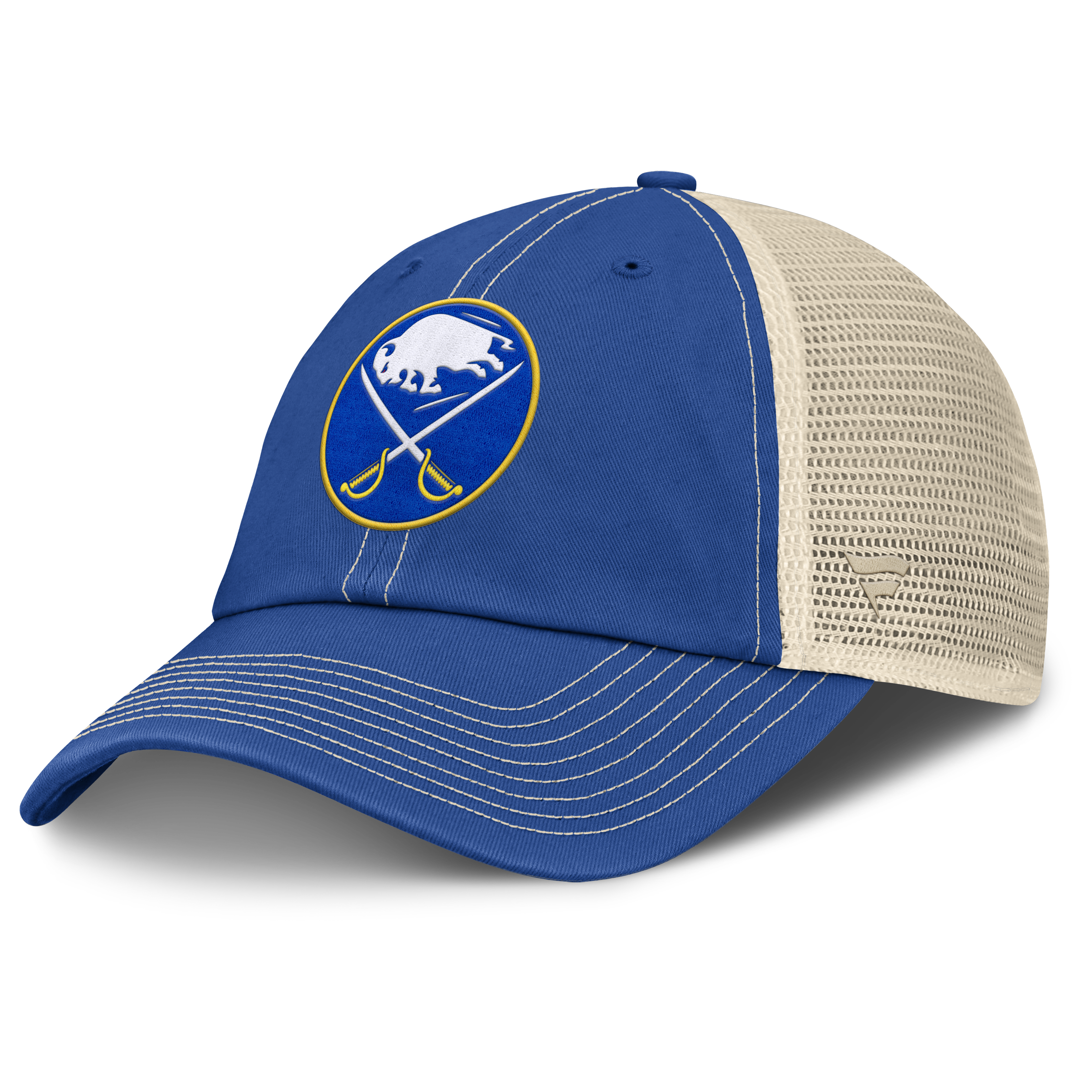 Men’s Fanatics Royal/Natural Buffalo Sabres Rival Trucker Adjustable Hat Men’s Fanatics Royal/Natural Buffalo Sabres Rival Trucker Adjustable Hat