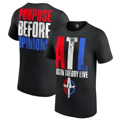 Men's Black Austin Theory Purpose Before Opinions T-Shirt