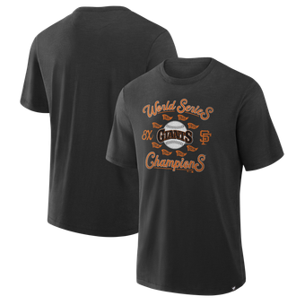 Men's Fanatics Black San Francisco Giants 8x World Series Champions Slub T-Shirt