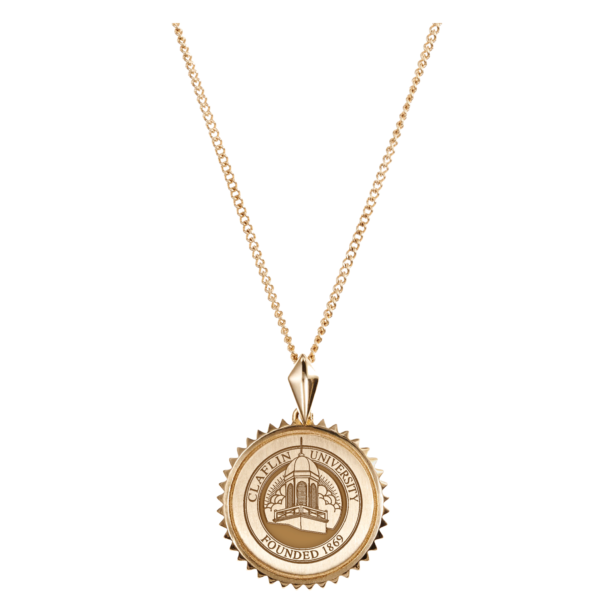 Women's Kyle Cavan  Gold Claflin Panthers Sunburst Necklace
