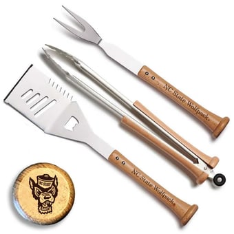 Baseball BBQ NC State Wolfpack Triple Play Combo Set