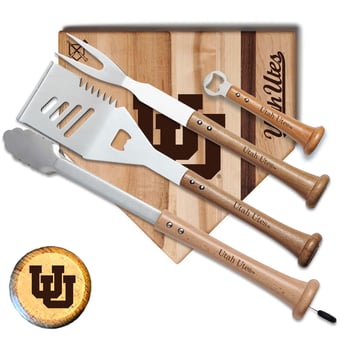 Baseball BBQ Utah Utes 12'' Grand Slam Combo Set