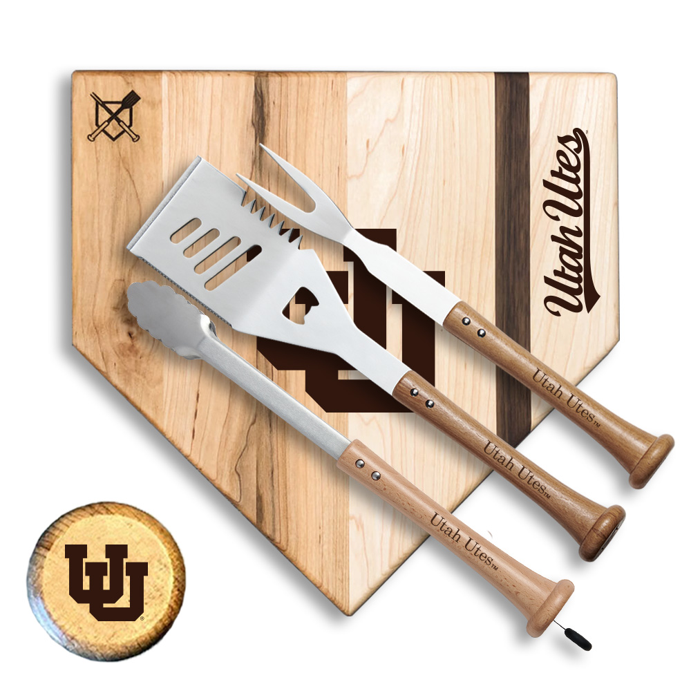 Baseball BBQ Utah Utes 17" Silver Slugger Combo Set