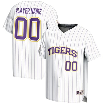 Youth GameDay Greats  White LSU Tigers NIL Pick-A-Player Lightweight Baseball Jersey