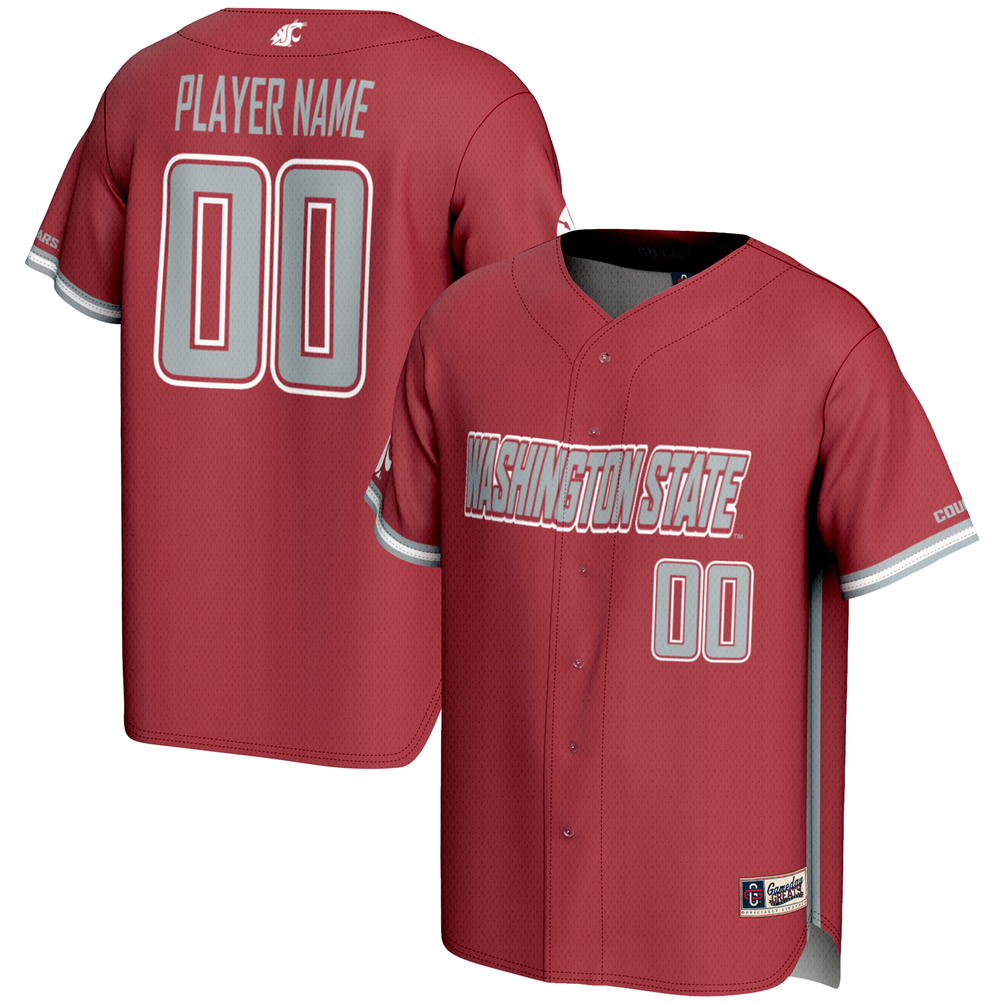 Youth GameDay Greats Crimson Washington State Cougars NIL Pick-A-Player Lightweight Baseball Jersey Youth GameDay Greats Crimson Washington State Cougars NIL Pick-A-Player Lightweight Baseball Jersey