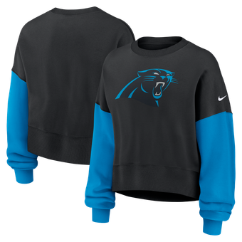 Women's Nike Black Carolina Panthers Oversized Phoenix Fleece Sweatshirt
