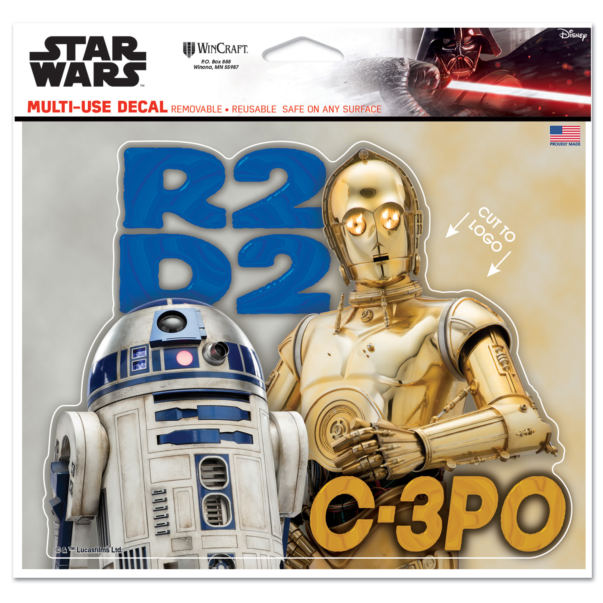 WinCraft C-3PO, R2-D2 Star Wars 5″ x 6″ Multi-Use Decal WinCraft C-3PO, R2-D2 Star Wars 5″ x 6″ Multi-Use Decal