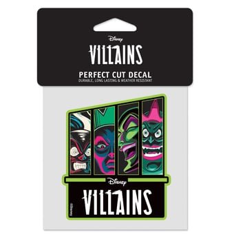 WinCraft  Disney Villains 4" x 4" Perfect Cut Decal