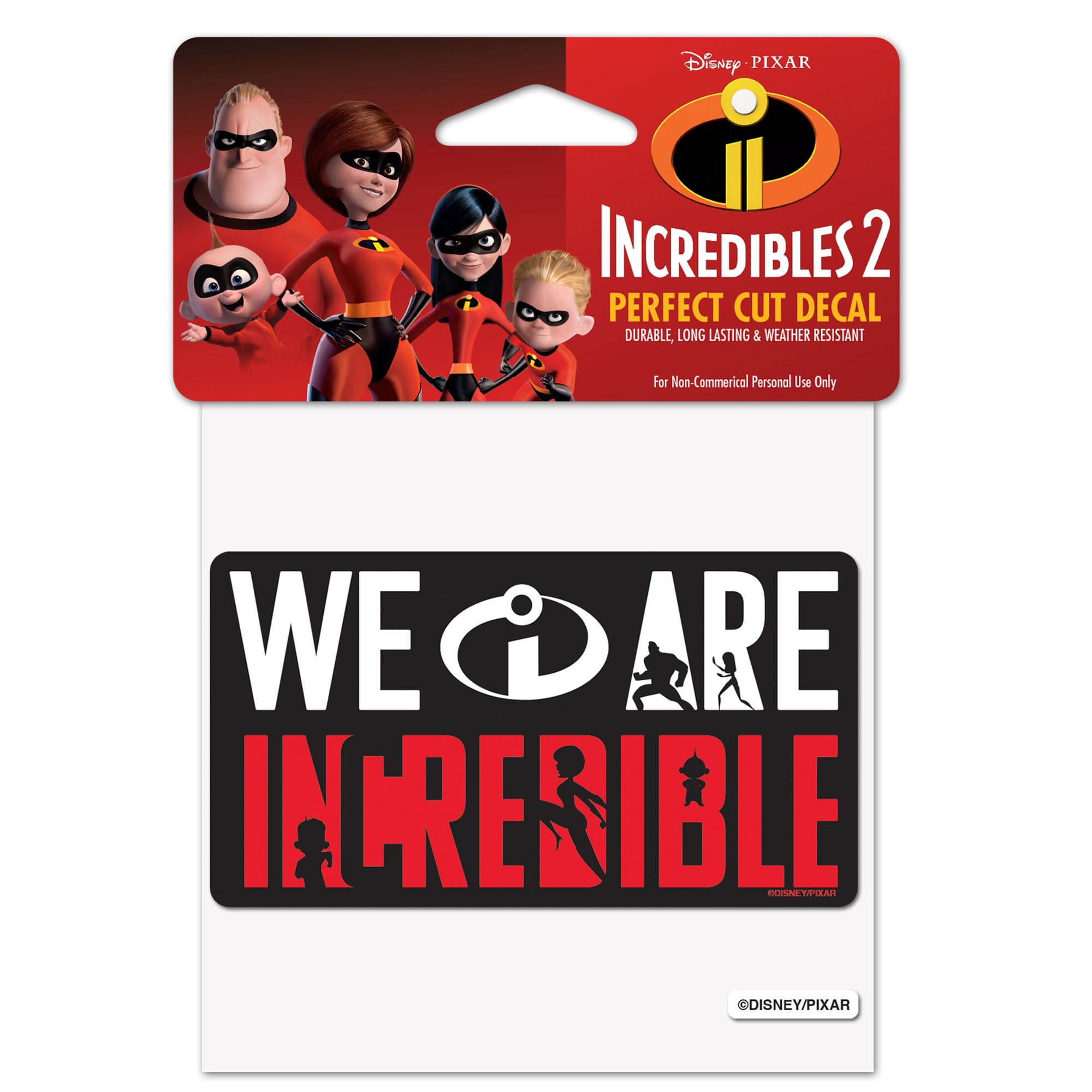 WinCraft  The Incredibles 4" x 4" Perfect Cut Decal