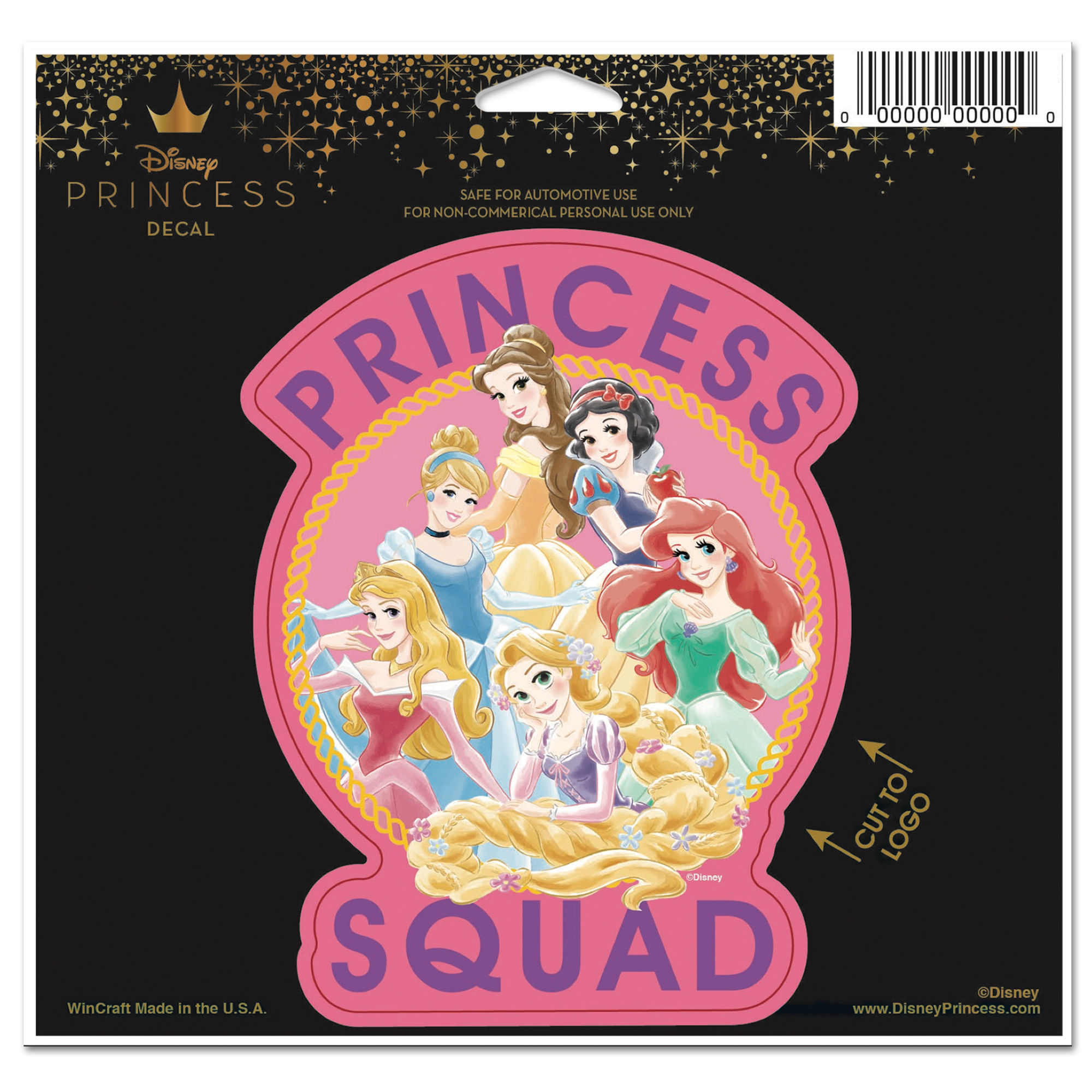 WinCraft  Disney Princess 5" x 6" Multi-Use Decal