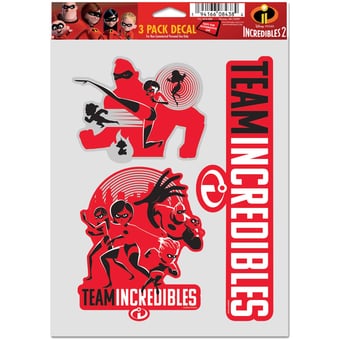 WinCraft The Incredibles  3-Pack Multi-Use Decal Set