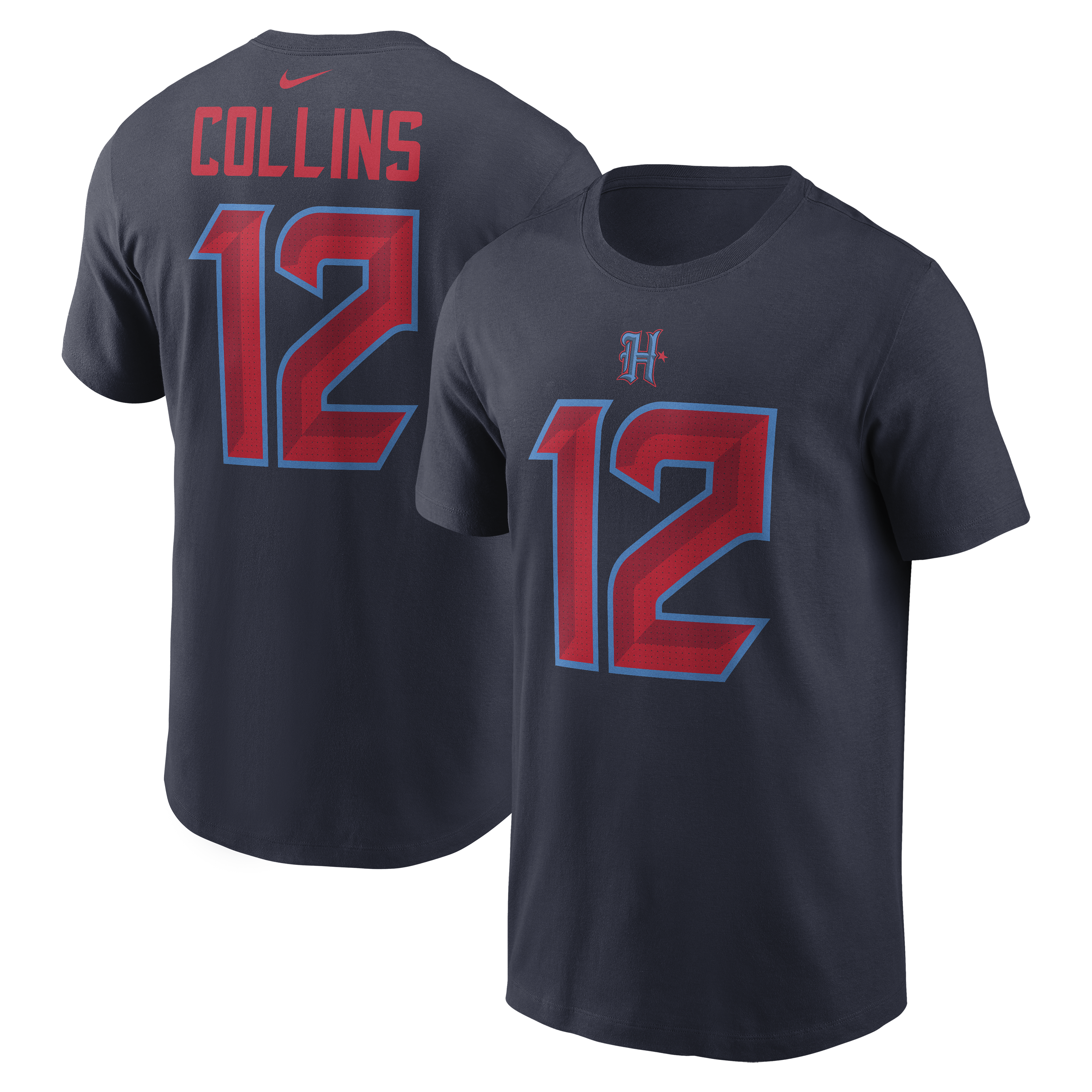 Men's Nike Nico Collins Navy Houston Texans Name & Number T-Shirt