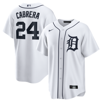 Men's Nike Miguel Cabrera White Detroit Tigers Home Retired Player Replica Jersey