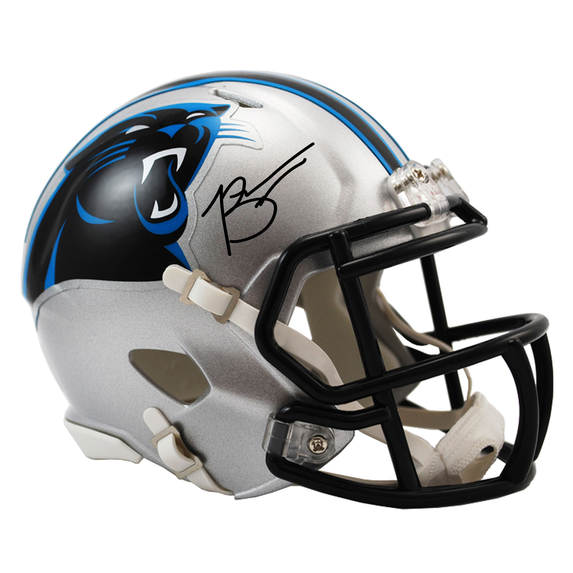 Bryce Young Carolina Panthers Autographed Riddell Speed Mini Helmet