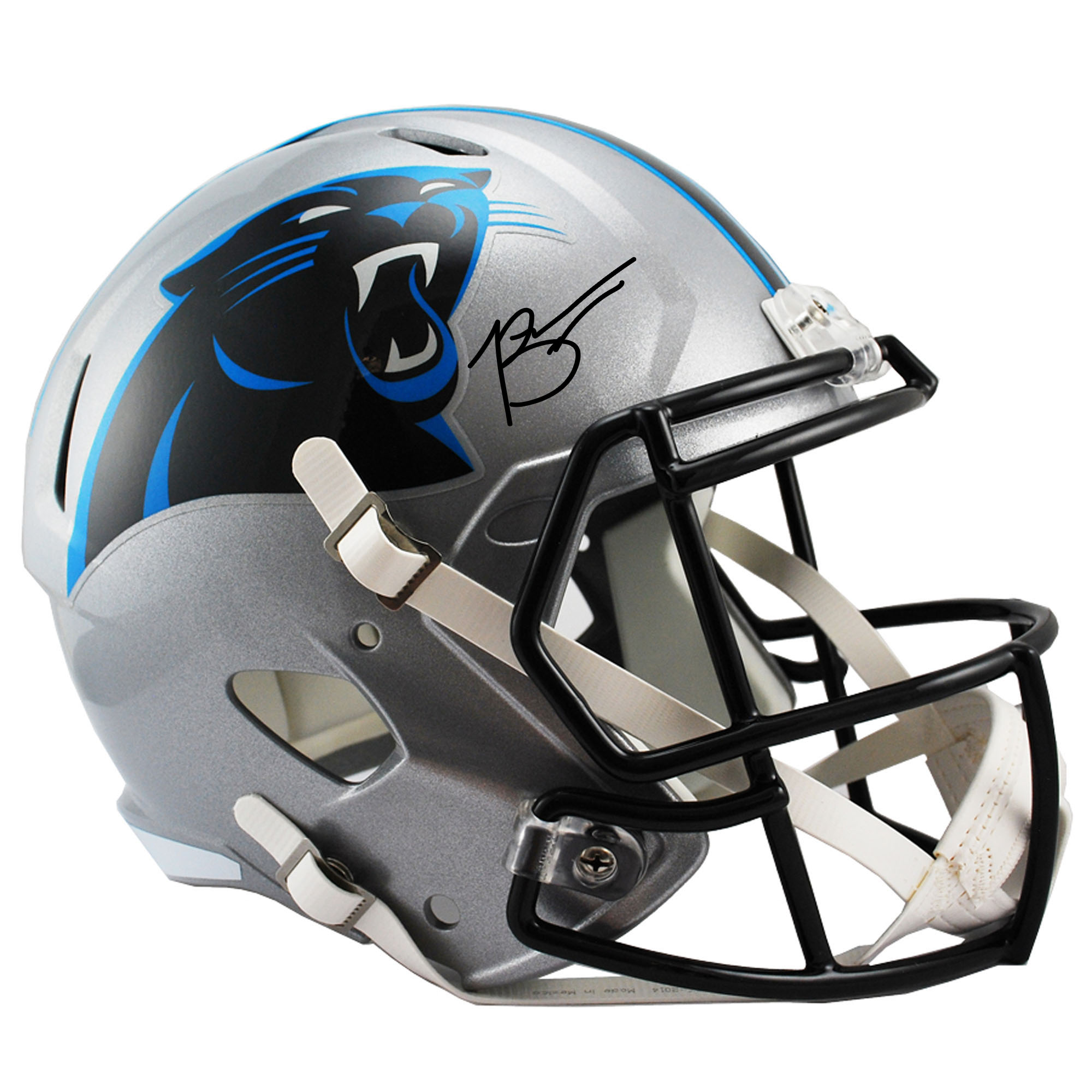 Bryce Young Carolina Panthers Autographed Riddell Speed Replica Helmet