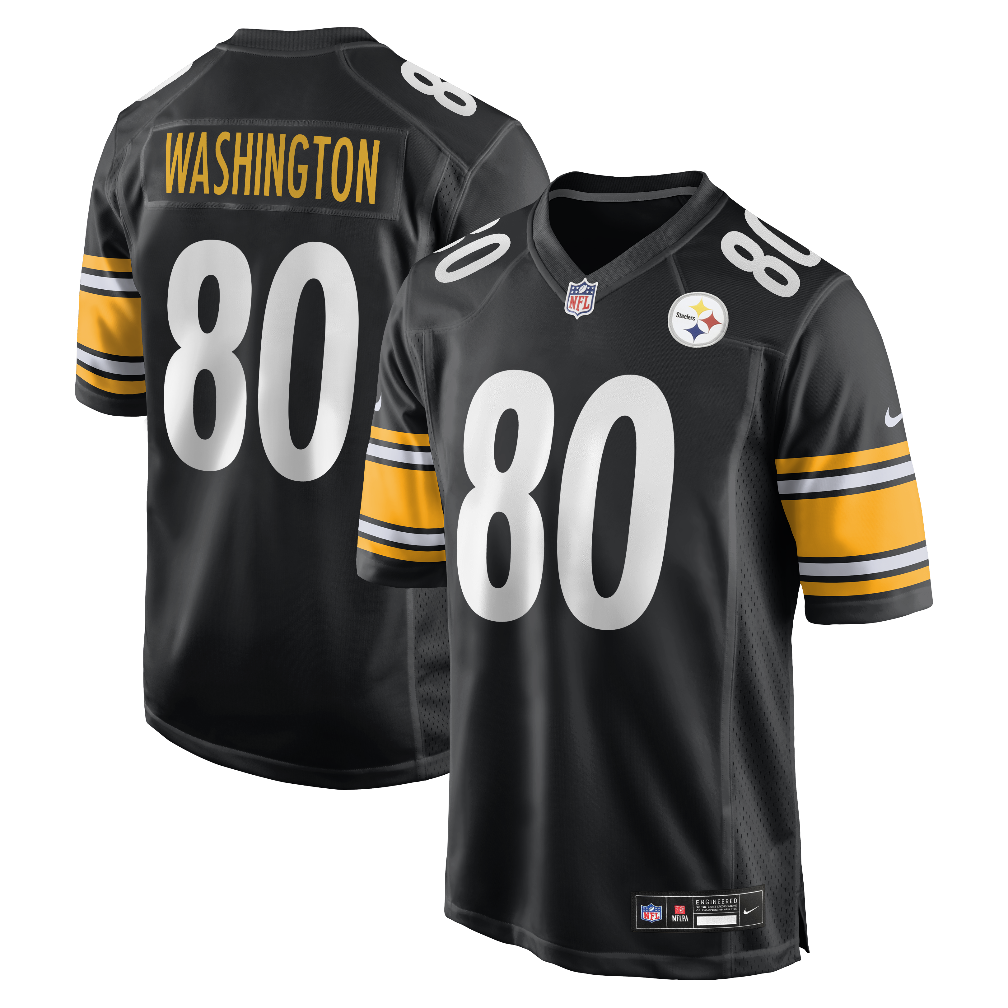 Men's Nike Darnell Washington Black Pittsburgh Steelers Game Jersey