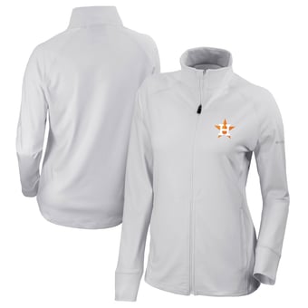 Women's Columbia  White Houston Astros Omni-Wick Greenkeeper Full-Zip Jacket