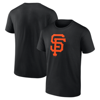 Men's Logo Athletic Black San Francisco Giants Official Logo T-Shirt