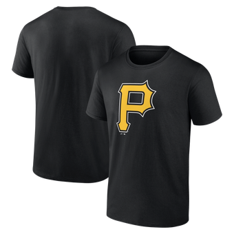 Men's Logo Athletic Black Pittsburgh Pirates Official Logo T-Shirt