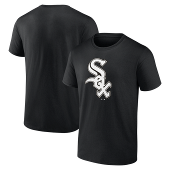Men's Logo Athletic Black Chicago White Sox Official Logo T-Shirt