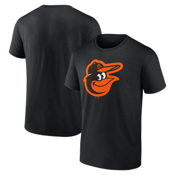 Men's Logo Athletic Black Baltimore Orioles Official Logo T-Shirt