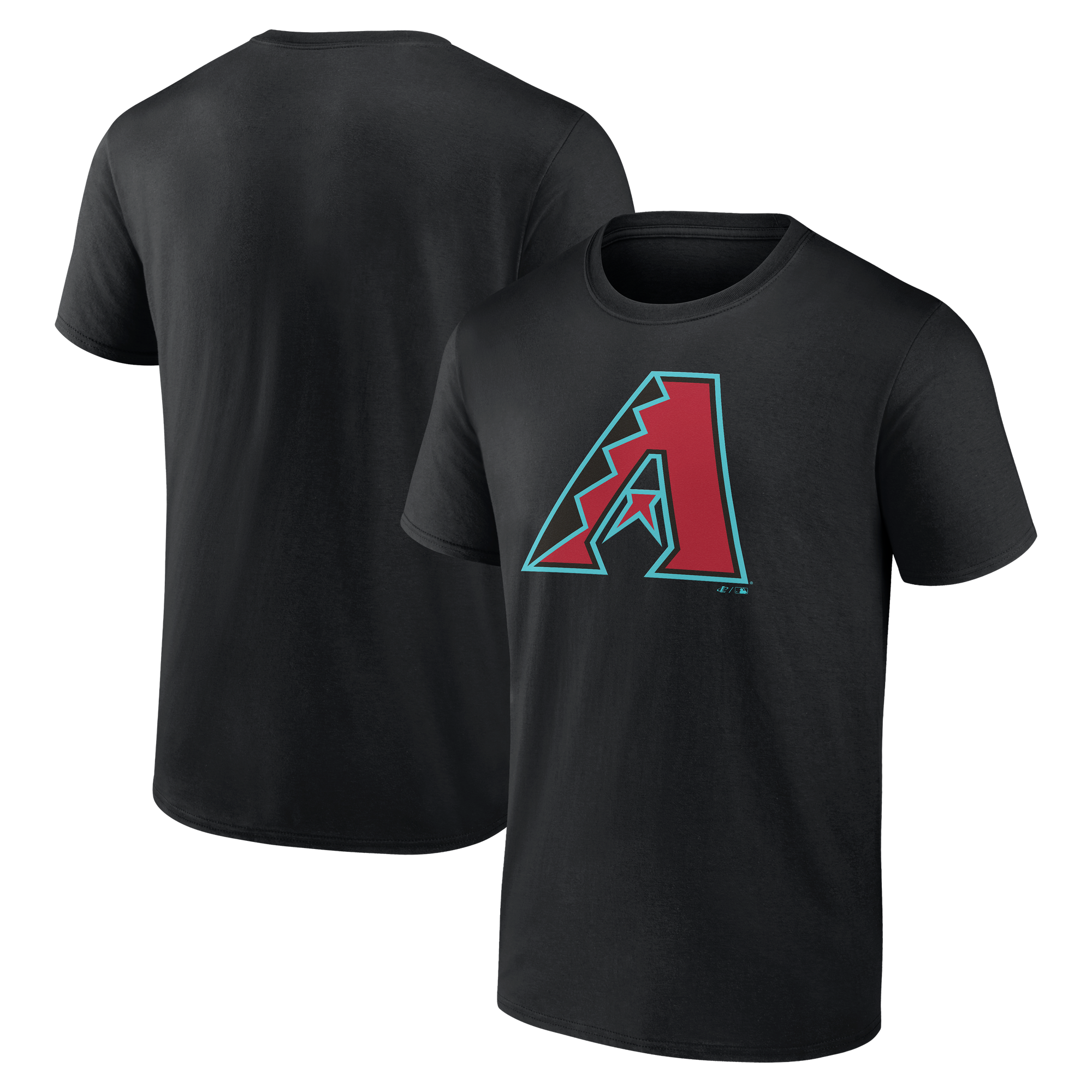 Men's Logo Athletic Black Arizona Diamondbacks Official Logo T-Shirt