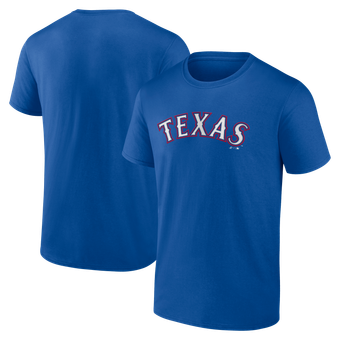 Men's Logo Athletic Royal Texas Rangers Wordmark T-Shirt