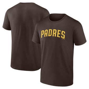 Men's Logo Athletic Brown San Diego Padres Wordmark T-Shirt