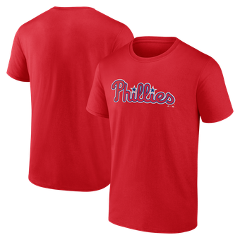 Men's Logo Athletic Red Philadelphia Phillies Wordmark T-Shirt