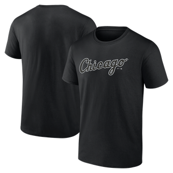 Men's Logo Athletic Black Chicago White Sox Wordmark T-Shirt