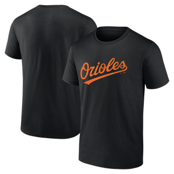 Men's Logo Athletic Black Baltimore Orioles Wordmark T-Shirt