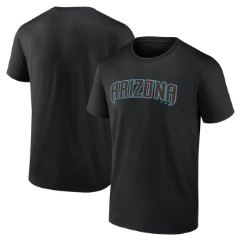 Men's Logo Athletic Black Arizona Diamondbacks Wordmark T-Shirt