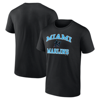 Men's Logo Athletic Black Miami Marlins Heart and Soul T-Shirt