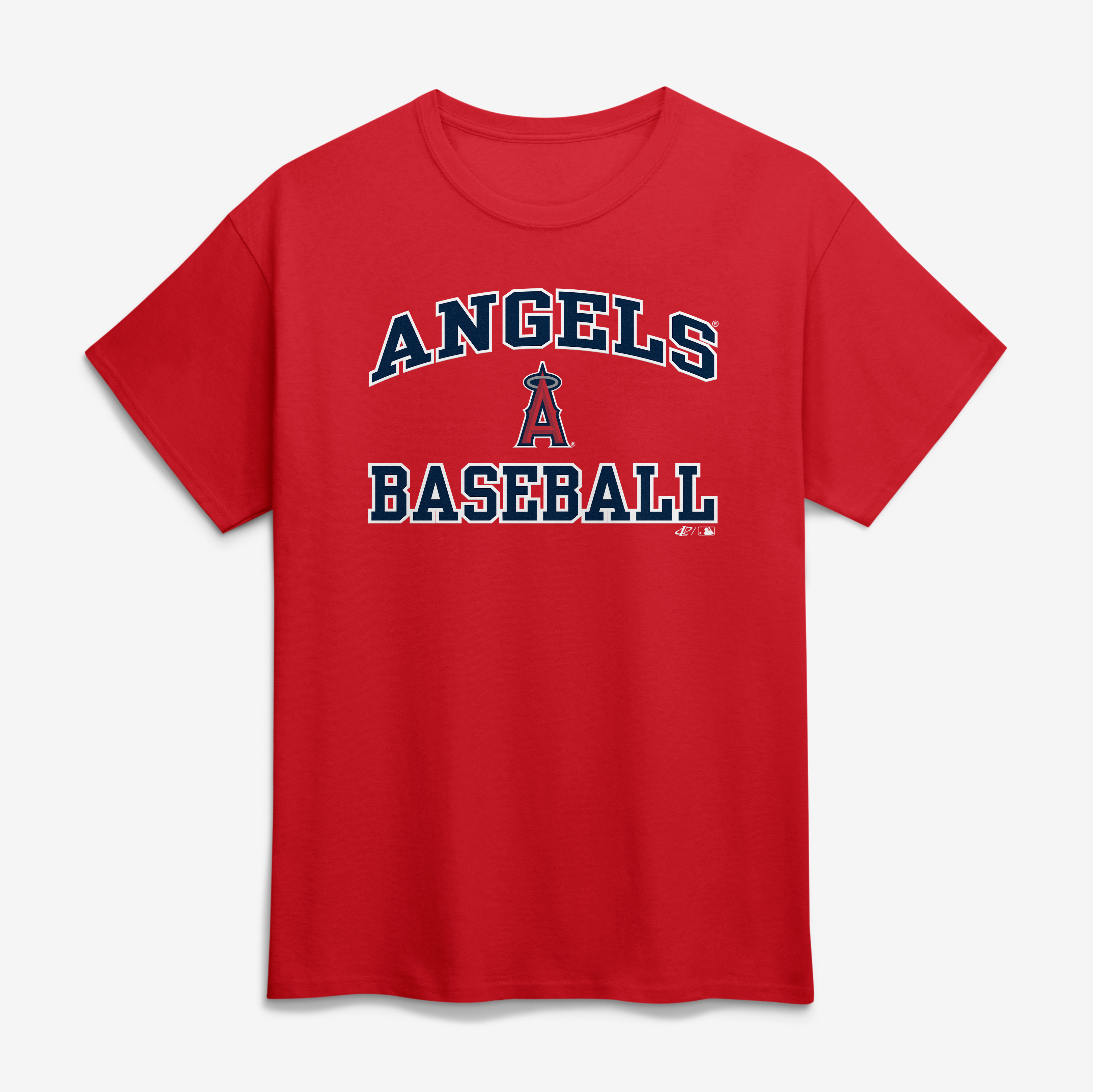 Men's Logo Athletic Red Los Angeles Angels Heart and Soul T-Shirt