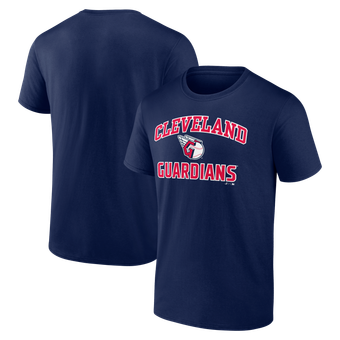 Men's Logo Athletic Navy Cleveland Guardians Heart and Soul T-Shirt