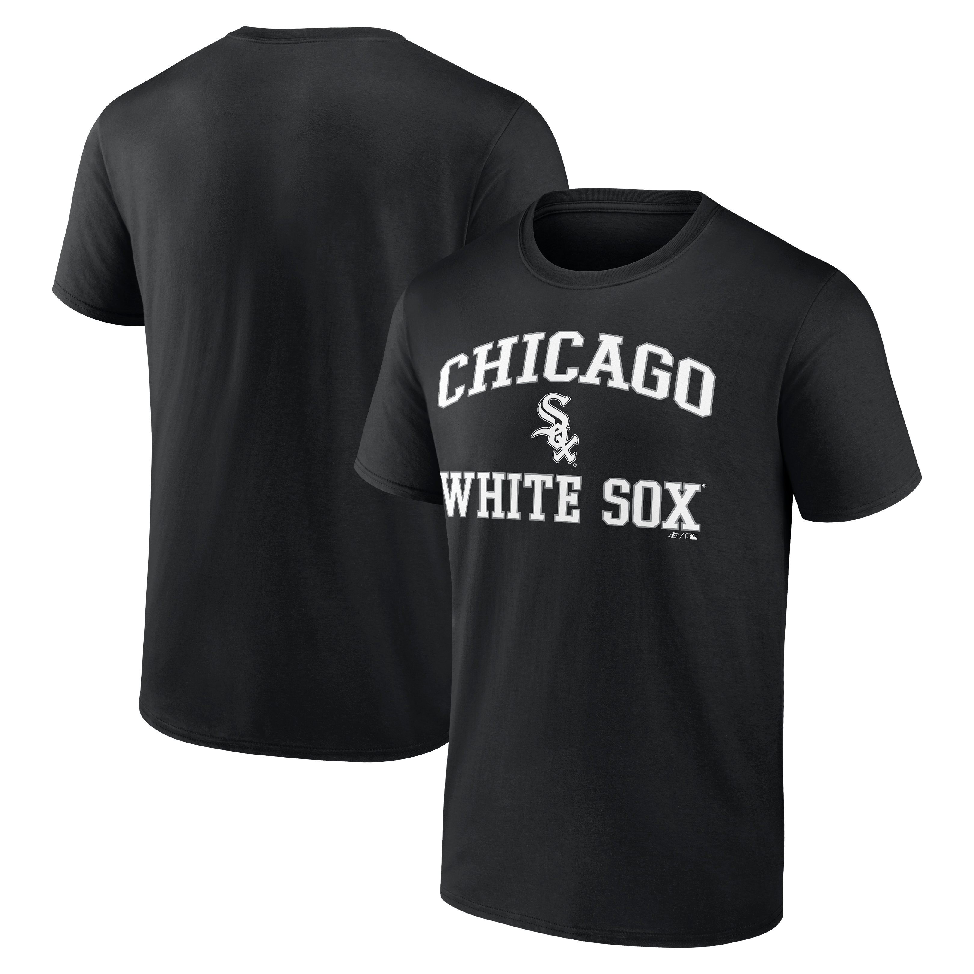 Men's Logo Athletic Black Chicago White Sox Heart and Soul T-Shirt