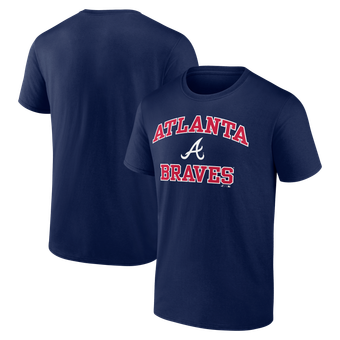 Men's Logo Athletic Navy Atlanta Braves Heart and Soul T-Shirt