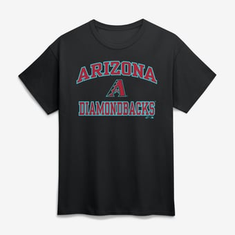 Men's Logo Athletic Black Arizona Diamondbacks Heart and Soul T-Shirt