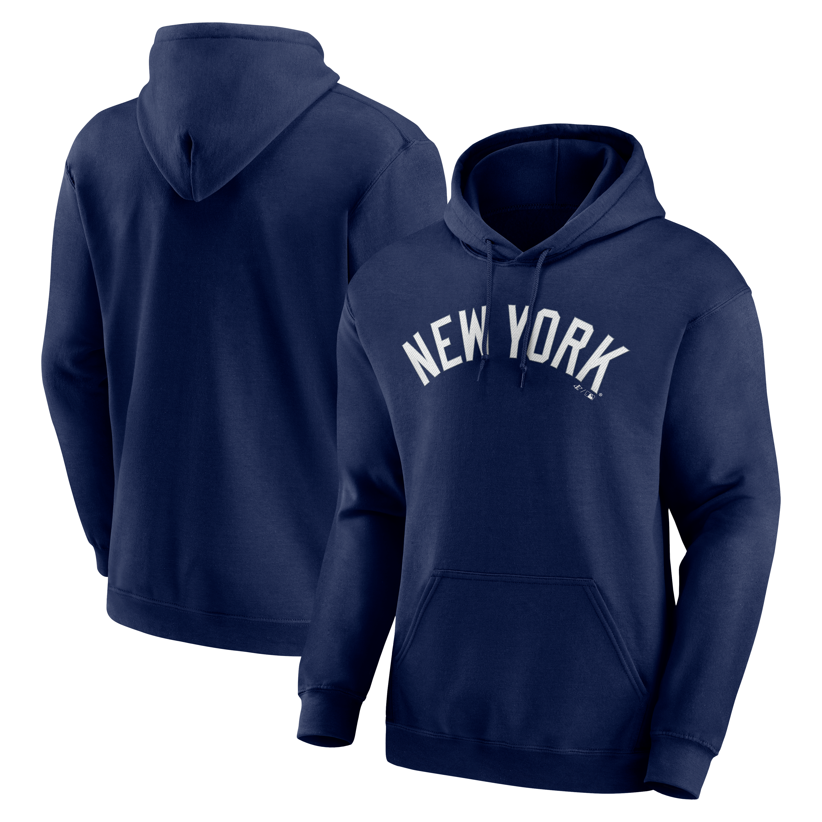 Men's Logo Athletic Navy New York Yankees Wordmark Hoodie