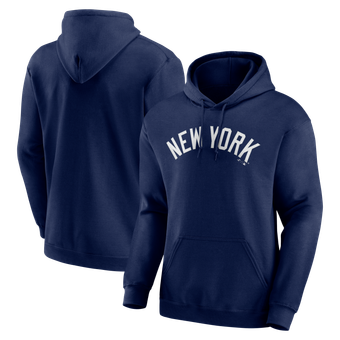 Men's Logo Athletic Navy New York Yankees Wordmark Hoodie