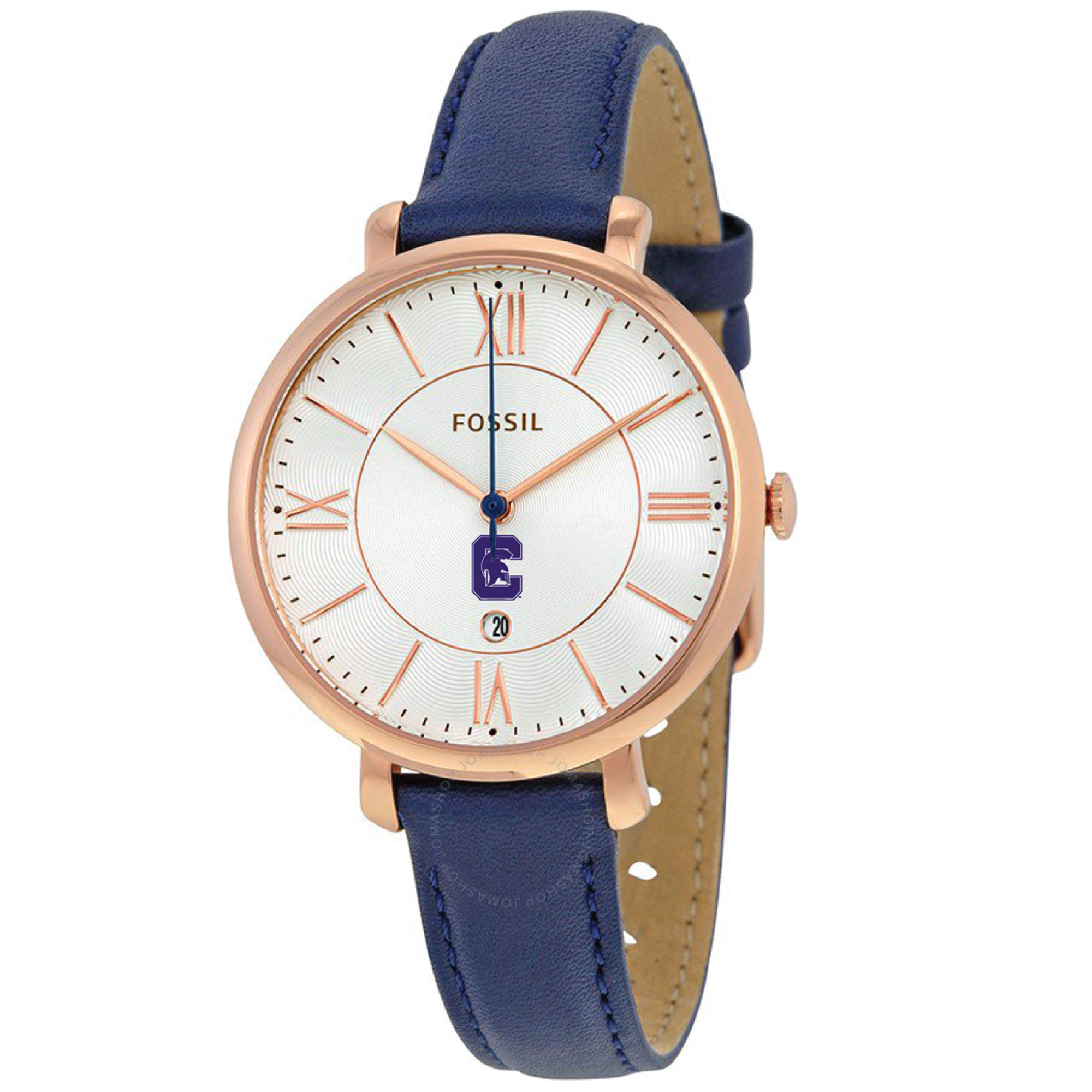 Women's Fossil  Navy Capital University Comets Jacqueline Leather Watch
