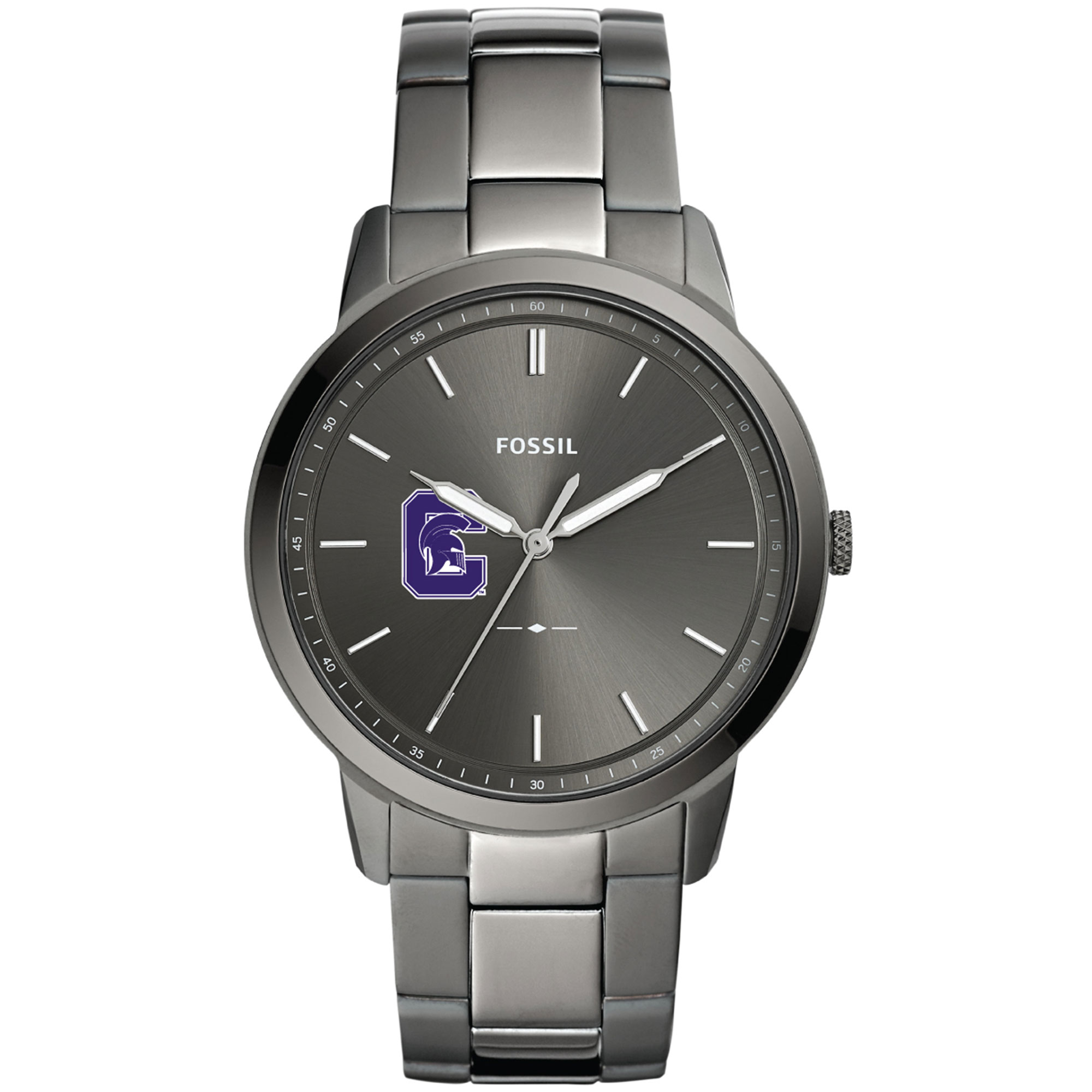 Men's Fossil  Gray Capital University Comets Minimalist Three-Hand Smoke Watch