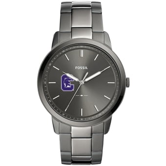 Men's Fossil  Gray Capital University Comets Minimalist Three-Hand Smoke Watch