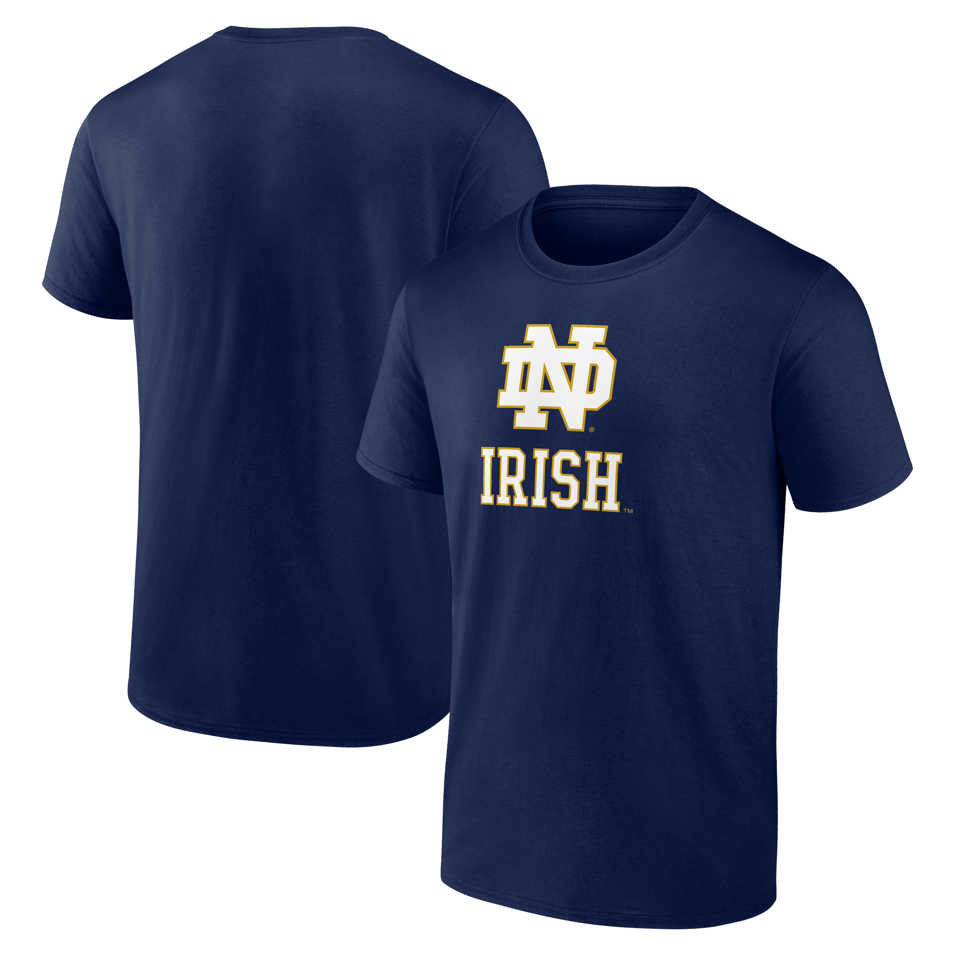 Men's Logo Athletic Navy Notre Dame Fighting Irish Primary Logo T-Shirt