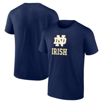 Men's Logo Athletic Navy Notre Dame Fighting Irish Primary Logo T-Shirt