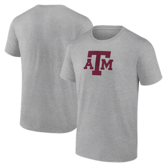 Men's Logo Athletic Heather Gray Texas A&M Aggies Primary Logo T-Shirt