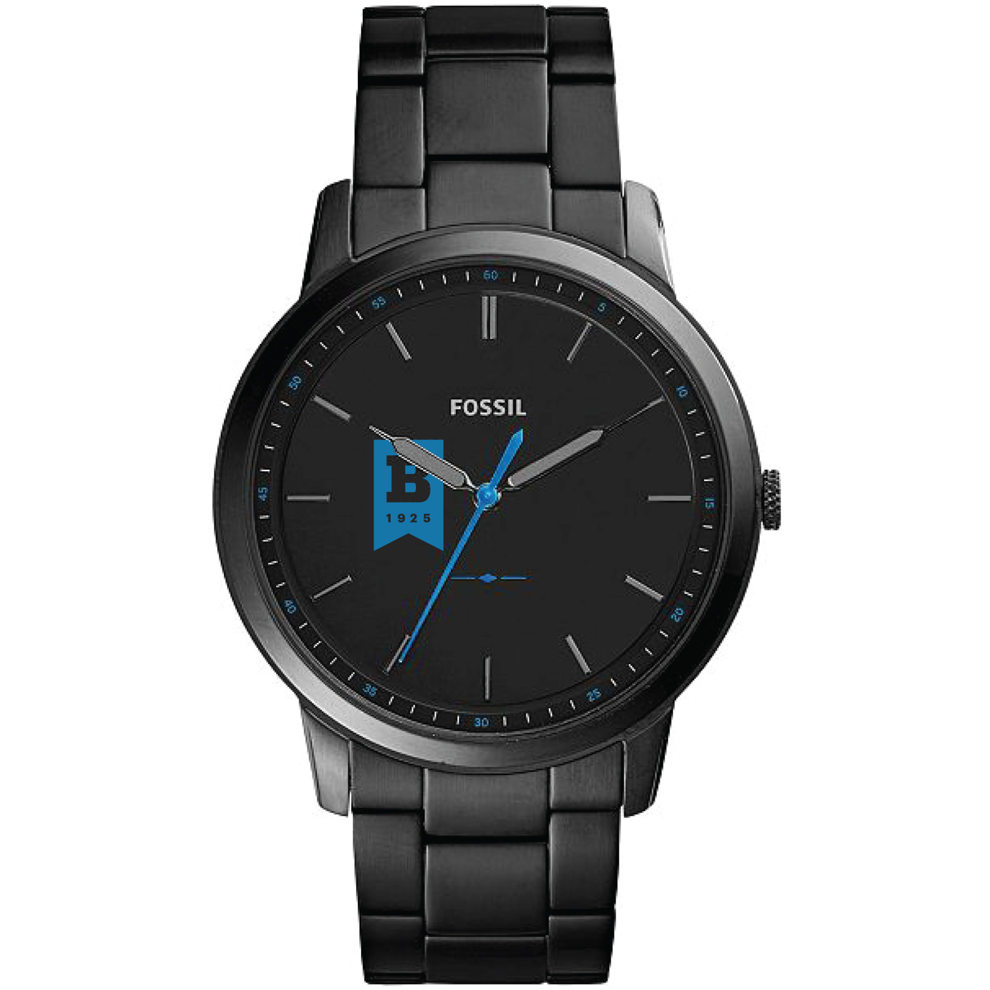 Men's Fossil  Black University of Baltimore Minimalist Slim Stainless Steel Watch