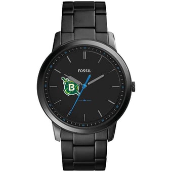 Men's Fossil  Black Belhaven Blazers Minimalist Slim Stainless Steel Watch